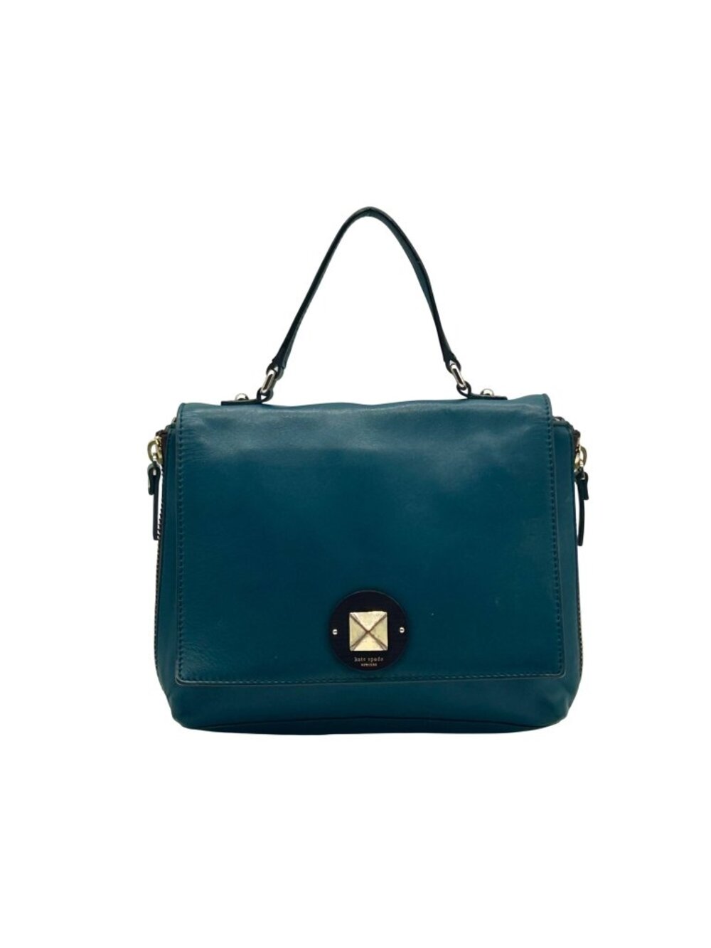 Kate Spade Teal Leather Varick Street Convertible Satchel